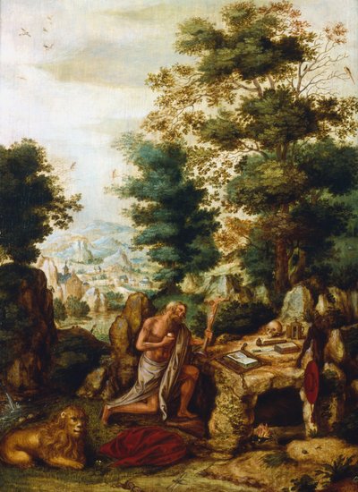 سانت جيروم في المناظر الطبيعية ، c1530-c1550 بواسطة التقى هيري دي بليز