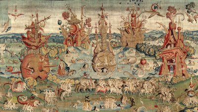 حديقة المسرات الأرضية. كاليفورنيا. 1560 (نسيج) بواسطة هيرونيموس (بعد) بوش