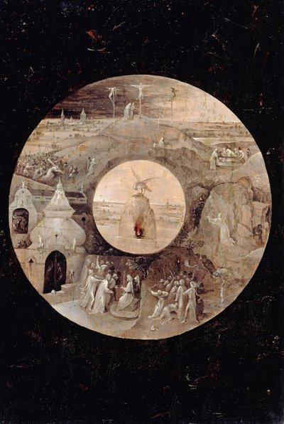 القديس يوحنا الإنجيلي في الجانب العكسي بطمس. آلام المسيح ، ج. 1505 بواسطة هيرونيموس بوش