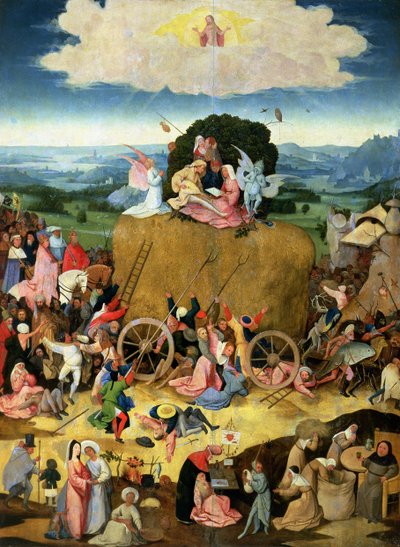 Haywain: اللوحة المركزية للثلاثي ، c.1500 بواسطة هيرونيموس بوش