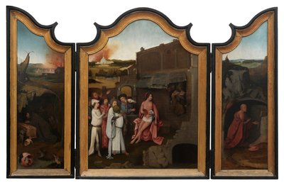 ثلاثية أيوب ، حوالي 1500 - 24 (زيت على اللوح) بواسطة هيرونيموس بوش