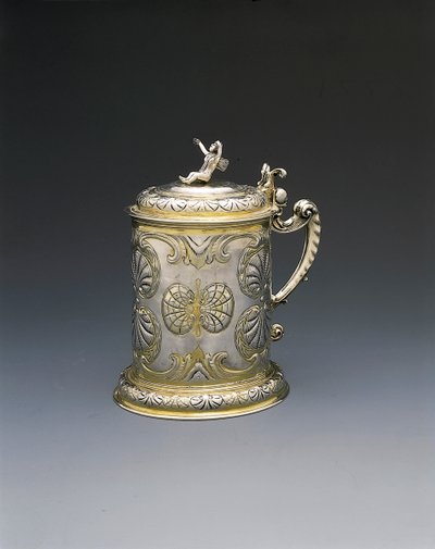 Tankard، Danzig، c.1700 (فضة مطلية بالذهب لازمة) بواسطة هيرونيموس الثاني هول