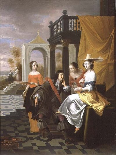 محكمة دفع رجل ، 1661 (لوحة) بواسطة هيرونيموس جانسينس