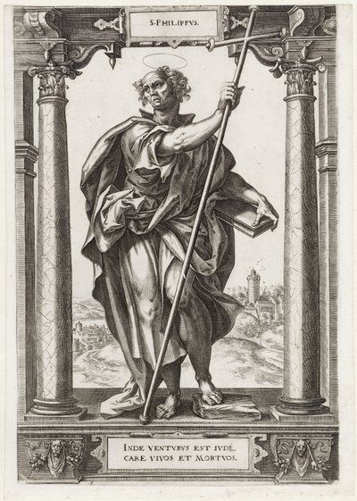 هـ. فيليب S. Philippvs (العنوان على الكائن) المسيح والرسل الاثنا عشر وسانت بول (عنوان السلسلة) بواسطة مارتن دي فوس