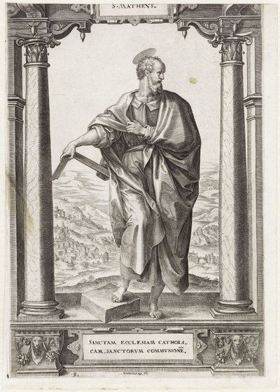 هـ. ماثيو S. Mathevs (العنوان على الكائن) المسيح والرسل الاثنا عشر وسانت بول (عنوان السلسلة) بواسطة مارتن دي فوس