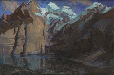 Nocturne des Alpes (زيت على قماش) بواسطة هيلدا ماريون هيشل