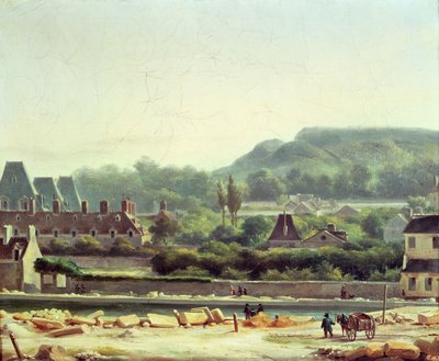 ال Hopital Saint-Louis و Buttes-Chaumont في عام 1830 بواسطة هيبوليت آدم