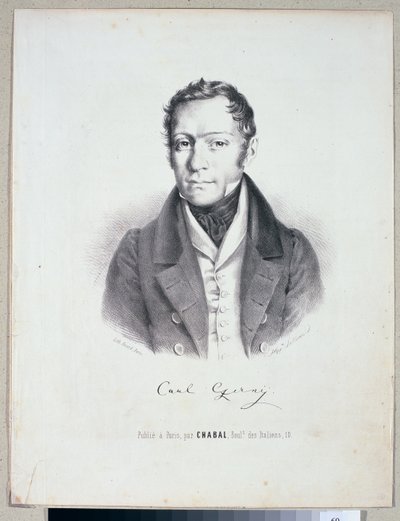 كارل تشيرني (1791-1857) منقوش من قبل هوارد بواسطة هيبوليت لاليماند