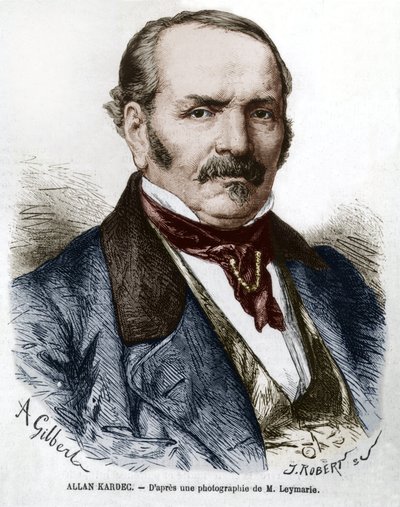 ألان كارديك (1804-1869) الاسم الحقيقي هيبوليت ليون دينيسارت ريفايل ، مخترع الروحانية في فرنسا ، نقش بعد صورة ليماري بواسطة هيبوليت ليماري