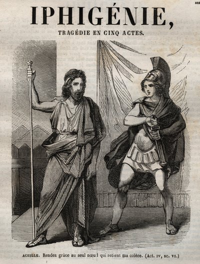 تراجيديا إيفيجيني لجين راسين - نقش في "" Oeuvres de Jean Racine "" موضّح بواسطة Pauquet وإشعار من Emile de La Bedolliere - 1851 بواسطة هيبوليت لويس باوكيه