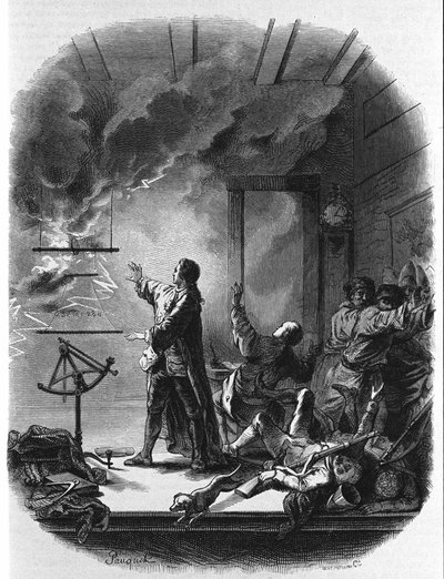 قام بتجربة الأب تشابي داتيروش ، من أكاديمية العلوم ، في توبولسك في سيبيريا عام 1761. رسم باك بعد ليبرنس. بواسطة هيبوليت لويس باوكيه
