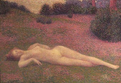 عارية في العشب بواسطة Hippolyte Petitjean