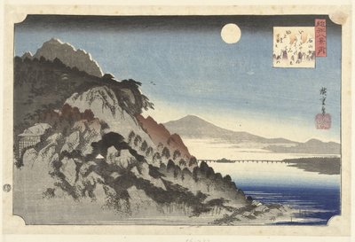 قمر الخريف في إيشيياما Ishiyama no shugetsu (العنوان على الكائن) ثمانية مناظر لمحافظة أومي (عنوان المسلسل) اومي تشوب بواسطة هيروشيغي (أنا)، أوتاغاوا