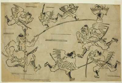 ملك Tengu تدريب تلاميذه بواسطة هيشيكاوا مورونوبو