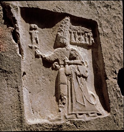 الملك تداليا يحمي من قبل إله (إرتفاع منخفض حوالي 1250-1220 قبل الميلاد) بواسطة الحيثي
