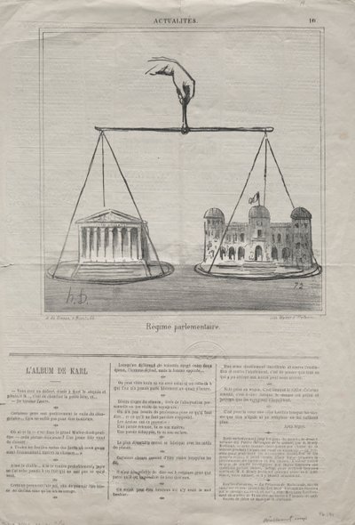 الوقائع رقم 10: النظام البرلماني ، 1870. بواسطة الشرف دومييه