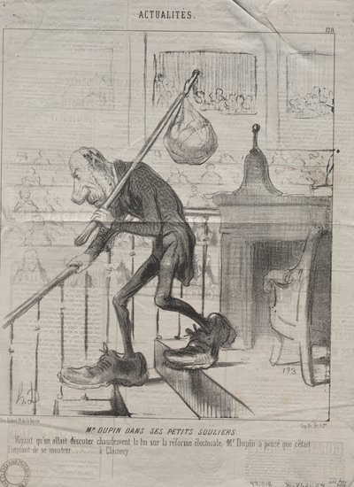الحقائق رقم 128: السيد Dupin في حذائه الصغير ، 1850. بواسطة الشرف دومييه