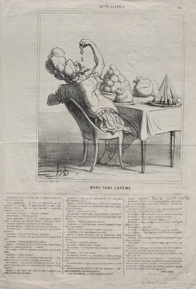 الوقائع رقم 43: مارس بدون الصوم الكبير ، 1869. بواسطة الشرف دومييه