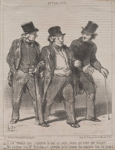 الحقائق رقم 7: يبدو لي أنني لاحظت وجود كلب صغير غير مكتم! ... ، 1852. بواسطة الشرف دومييه