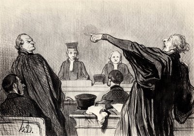 مدافع مقتنع بشكل واضح… ، 1845. بواسطة الشرف دومييه