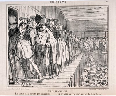 العمل الفني لـ Honore Daumier (1808-1879) يعود تاريخ Charivari إلى عام 1858: Serie CRUQUIS D
