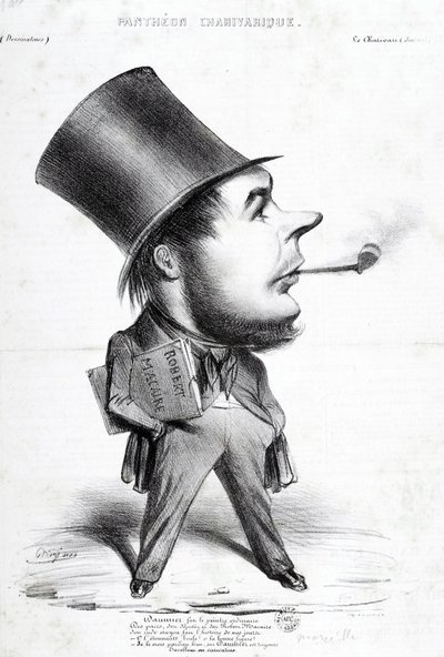 بانثيون Charivaric: كارتون بواسطة Honore Daumier (1808-1879) ، نقاش ورسام ونحات فرنسي. نقش في "" لو شريفاري "". قاتمة: 32x22 سم. متحف أربود. بواسطة الشرف دومييه