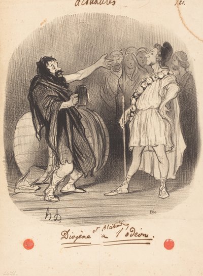 Diogenes و Alcibiades في Odéon بواسطة الشرف دومييه