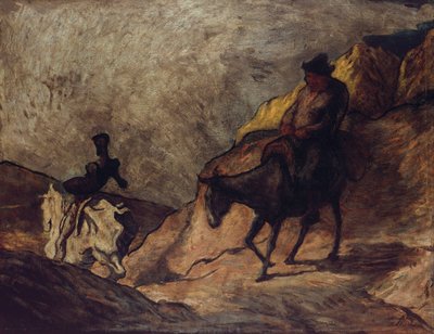دون كيشوت وسانشو بانزا ، 1866-1867 بواسطة الشرف دومييه