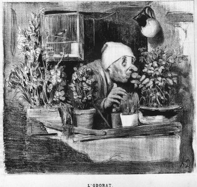 أورات: مسلسل مأخوذ من ““ Cinq sens ”، بقلم Honore Daumier (1808-1879). "" Charivari " بواسطة الشرف دومييه