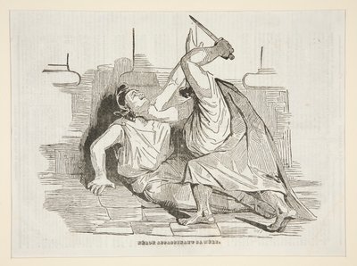نيرو يقتل والدته ، من تشريفاري 9 أبريل 1834 بواسطة الشرف دومييه