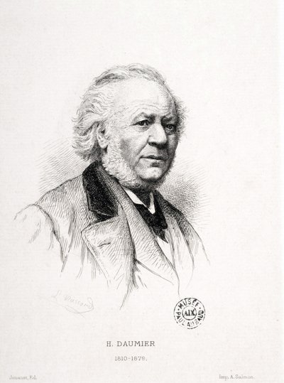بورتريه أونوريه دومير (1808-1879) ، نقاش ورسام ونحات فرنسي. نقش ماسارد. قاتمة: 15 × 11.5 سم. متحف أربود. بواسطة الشرف دومييه