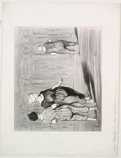 The Bathers ، اللوحة 15: إنها مرة أخرى ، أزياء جميلة ، Madame Coquardeau !، 1847. بواسطة الشرف دومييه