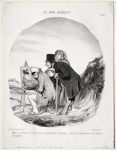 البرجوازي الصالح ، اللوحة 23: لكن نعم يا عزيزي ، أؤكد لك أن هذا الرجل يرسم ... ، 184 بواسطة الشرف دومييه
