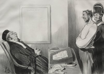 رجال العدل ، اللوحة 15: لقد كنت جائعًا ... هذا ليس سببًا ... ، 1845. بواسطة الشرف دومييه