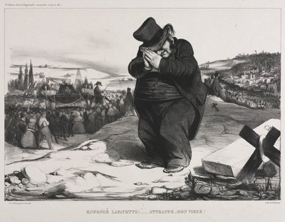 لوحة الجمعية الشهرية 22: فشل لافاييت! إنه يخدمك ، يا صديقي القديم !، 1834. بواسطة الشرف دومييه