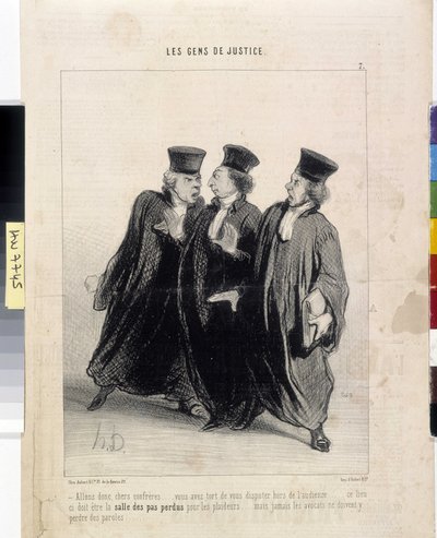 أهل العدل. كارتون من قبل هونور داوميير (1808-1879) ، 37.5 × 28. مقتطف من جريدة Le "Charivari" ، متحف الفنون الجميلة ، قصر لونجشامب ، مرسيليا بواسطة الشرف دومييه