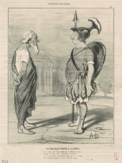 استعادة Telemachus إلى الفضيلة بواسطة الشرف دومييه