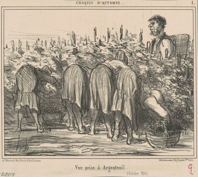 منظر مأخوذ في Argenteuil (أكتوبر ١٨٥٦) بواسطة الشرف دومييه