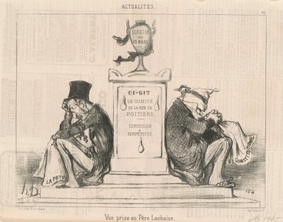 المنظر مأخوذ في Père Lachaise بواسطة الشرف دومييه
