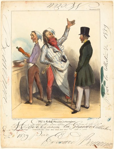 السيد دي روبرت ماكير ريستوراتور بواسطة Honoré Daumier و Edouard Bouvenne