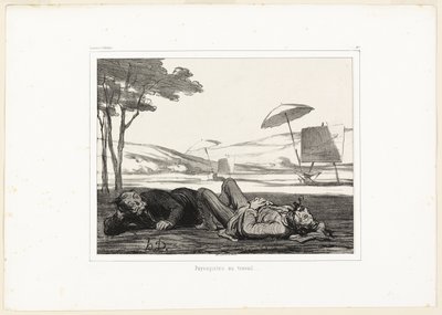 رسامو المناظر الطبيعية في العمل، اللوحة 309 من Souvenirs d