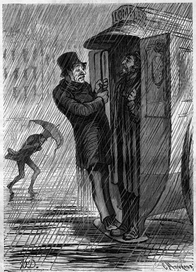 اكتمال !!! كارتون من قبل هونور دومير (1808-1879). نقش في "" Le Monde Illustré "" رقم 271 بتاريخ 21 يونيو 1862. بواسطة الشرف دومييه