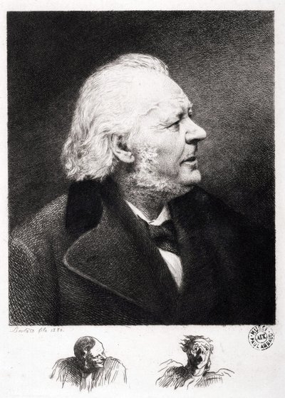 بورتريه أونوريه دومير (1808-1879) ، نقاش ورسام ونحات فرنسي. نقش ابن بولارد بواسطة الشرف دومييه
