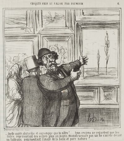 رسم رسم في الصالون من قبل Daumier ، لا. 6: انظر فقط إلى أي عالم منحل وفاسد نعيش فيه. . . بواسطة الشرف دومييه
