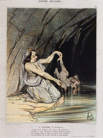 معمودية أخيل - في "" Charivari "v 1840 - Honore Daumier بواسطة الشرف دومييه