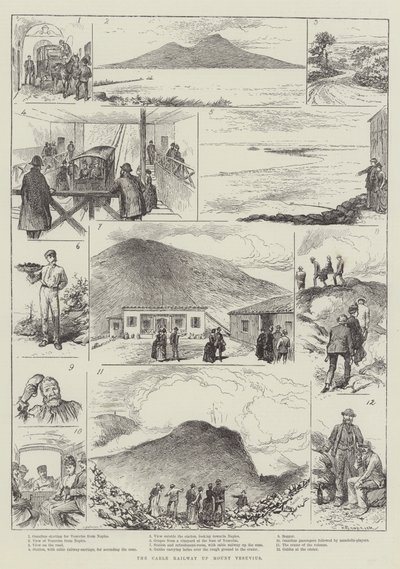 خط سكة حديد الكابل يصل جبل فيزوف بواسطة Horace Petherick