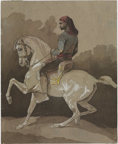 عربي على ظهور الخيل ، 1800s. بواسطة إميل جان هوراس فيرنيه