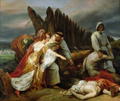 إديث العثور على جسد هارولد 1828. بواسطة إميل جان هوراس فيرنيه