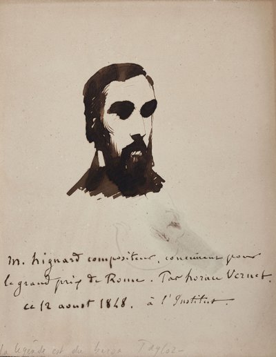 صورة للمؤلف الموسيقي أريستيد هيغنارد 1822-1898 ، 1848. بواسطة إميل جان هوراس فيرنيه