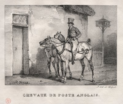 الخيول البريدية ، 1823. بواسطة إميل جان هوراس فيرنيه